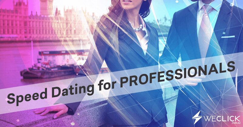Speed dating event for professionals advertisement.