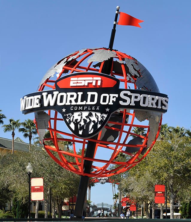 ESPN Wide World of Sports globe.