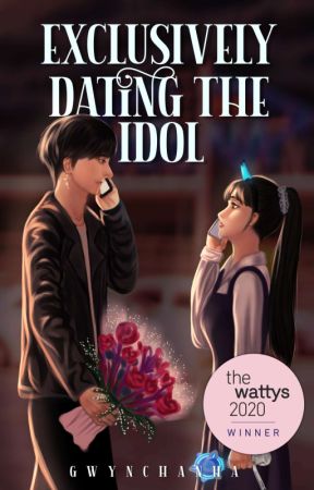 Couple talking, holding flowers, book cover.